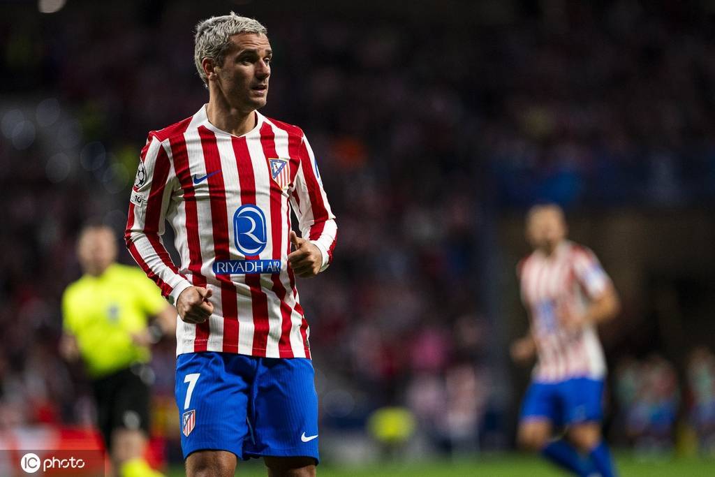 马德里竞技1-1战平阿森纳 格列兹曼当选全场最佳球员